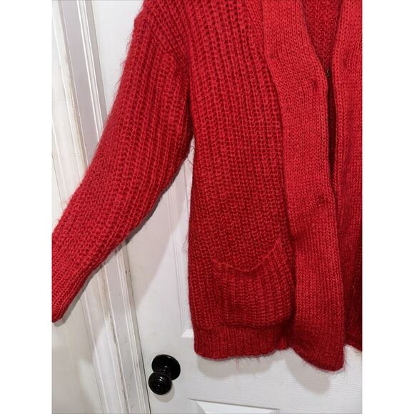 Vintage St Michael Womens Mohair Red Cardigan UK 8/10 US 36/38 EUR - Picture 5 of 9